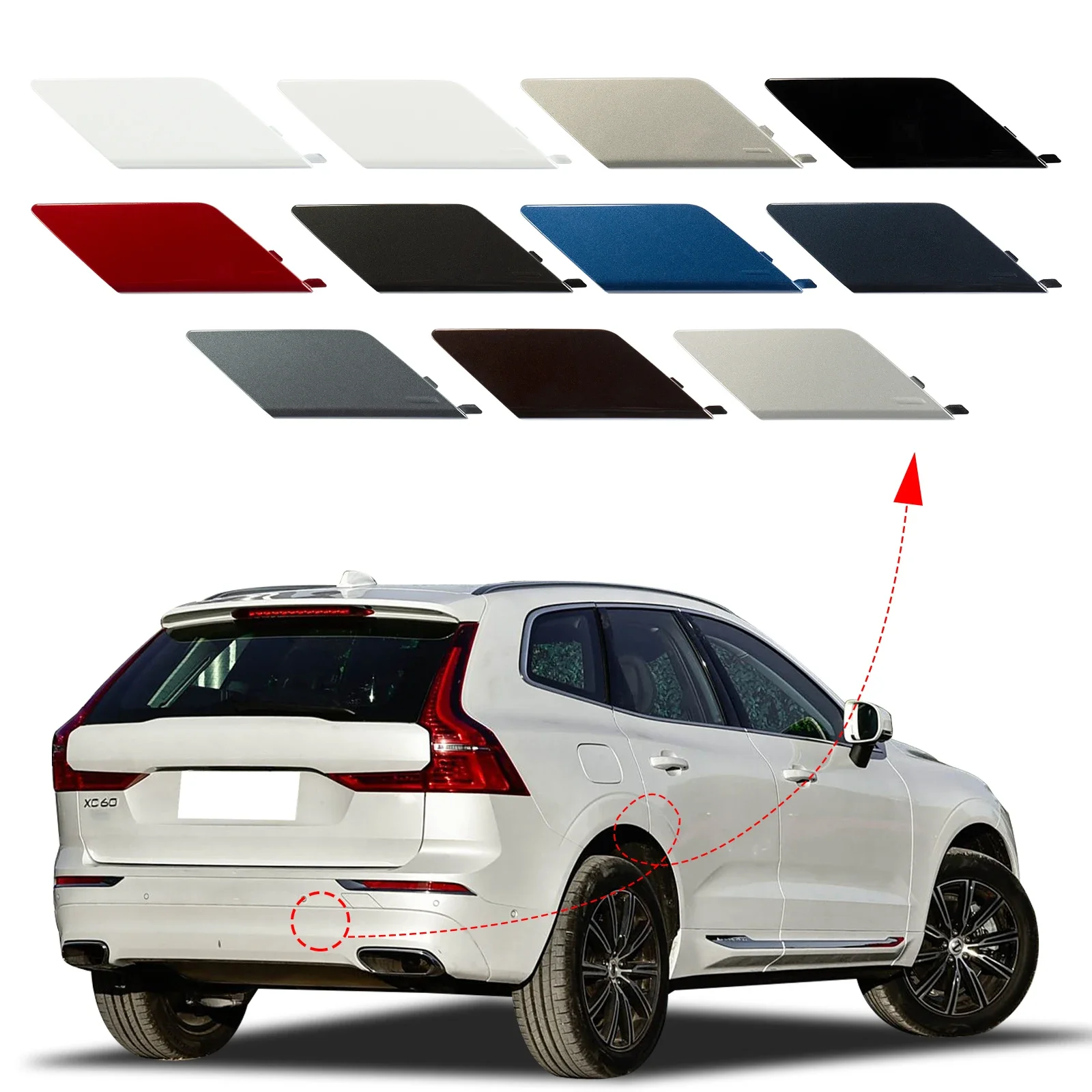 Rear Bumper Tow Hook Cover Cap Towing Eye For VOLVO XC60 Accessories 2018 2019 2020 2021 31449210 398490342 Right Passenger Side
Rear Bumper Tow Hook Cover Cap Towing Eye For VOLVO XC60 Accessories 2018 2019 2020 2021 31449210 398490342 Right Passenger Side
