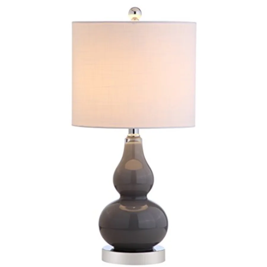 20.5" Glass Table Lamp, Modern Gourd Bedside Nightstand Lamp for Bedroom, Living Room, White Linen Shade, LED Bulb Included JYL
20.5" Glass Table Lamp, Modern Gourd Bedside Nightstand Lamp for Bedroom, Living Room, White Linen Shade, LED Bulb Included JYL