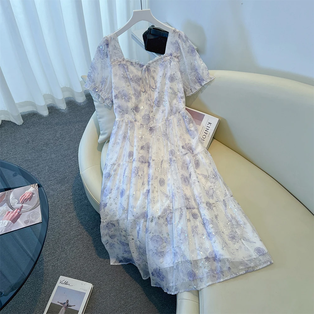 Summer Plus Size Women's Casual Short Sleeve Dress Light Breathable Long Dress 2025 New Women's Clothing Evening Dress Loose
Summer Plus Size Women's Casual Short Sleeve Dress Light Breathable Long Dress 2025 New Women's Clothing Evening Dress Loose