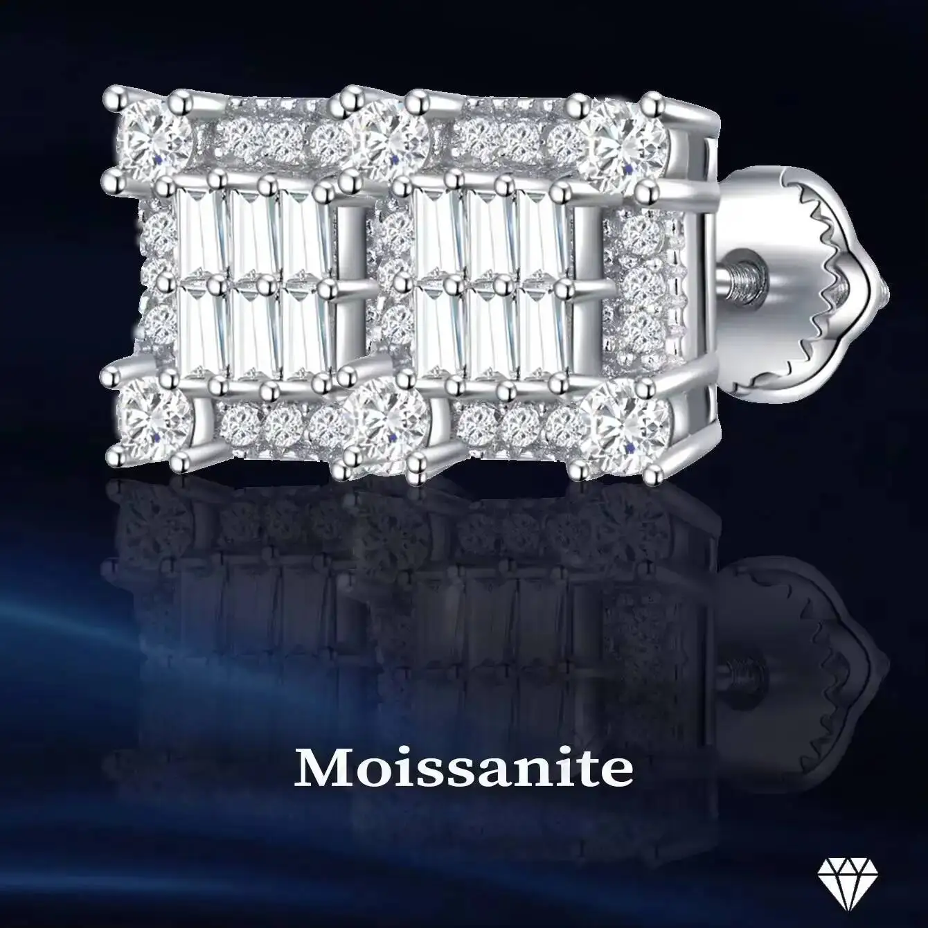 Trendy Fine Jewelry 925 Sterling Silver Moissanite Earrings Bling VVS D Moissnite Diamonds Shiny Cluster Square Studs Earring
Trendy Fine Jewelry 925 Sterling Silver Moissanite Earrings Bling VVS D Moissnite Diamonds Shiny Cluster Square Studs Earring