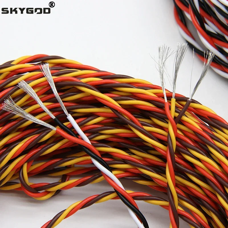 5/10/20M 22AWG 26awg 30/60 Core 3 way Twist Servo Extension Cable JR Futaba Twisted Wire Lead For RC Airplane Accessories
5/10/20M 22AWG 26awg 30/60 Core 3 way Twist Servo Extension Cable JR Futaba Twisted Wire Lead For RC Airplane Accessories