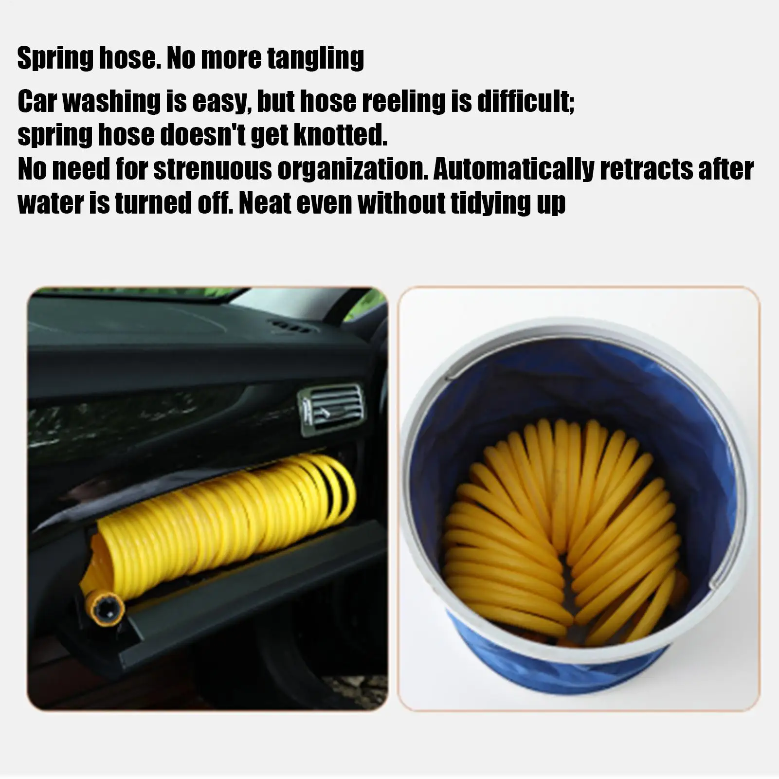Coil Garden Hose Retractable Spring Design Multiple Spray Patterns Pipe Water Hose For Camper Yard Lawn Car Outdoor RV Pet
Coil Garden Hose Retractable Spring Design Multiple Spray Patterns Pipe Water Hose For Camper Yard Lawn Car Outdoor RV Pet