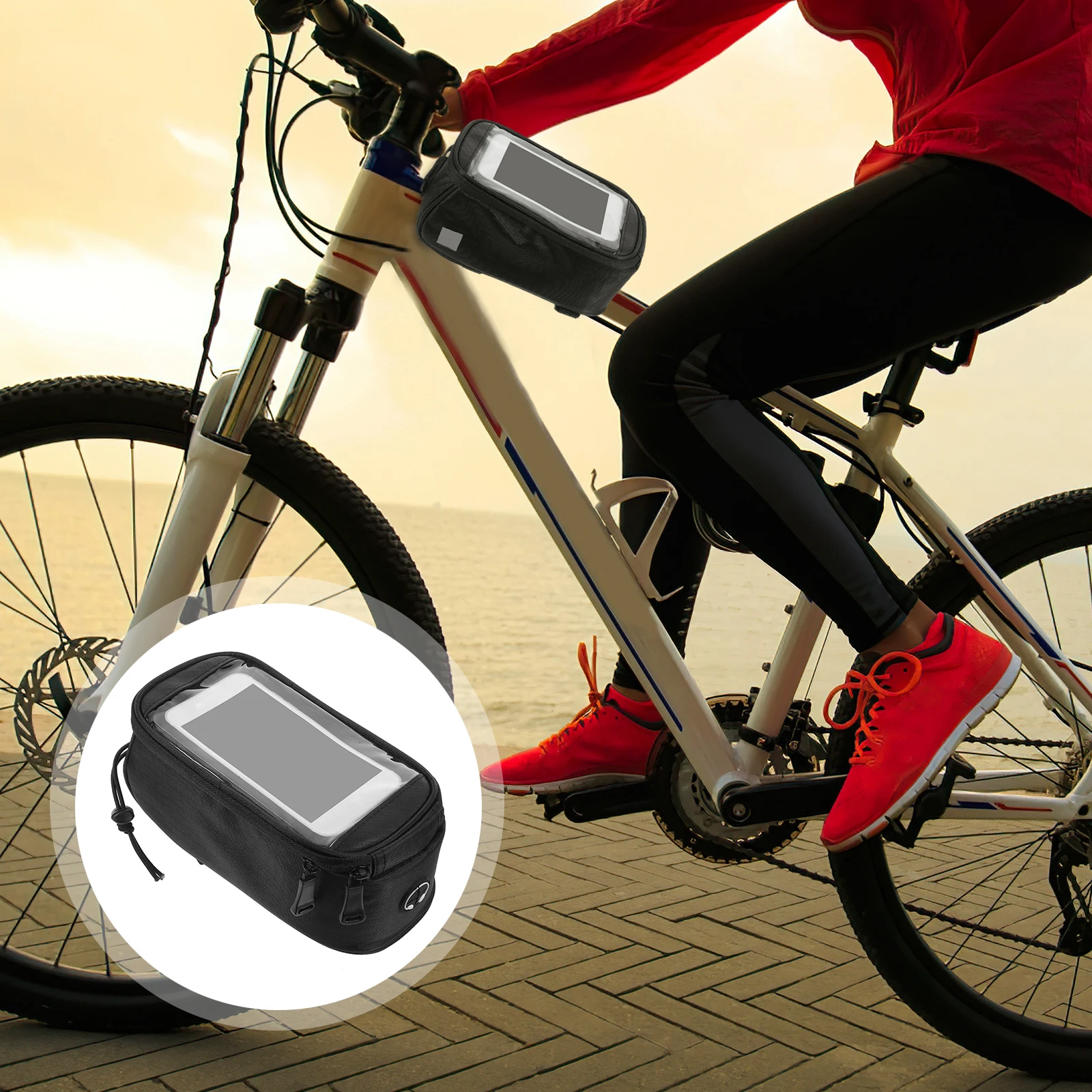 5 .5 Saddle Bag on Top Bycicle Mobile Tube Frame Pouch Bike Phone Cycling Front
5 .5 Saddle Bag on Top Bycicle Mobile Tube Frame Pouch Bike Phone Cycling Front