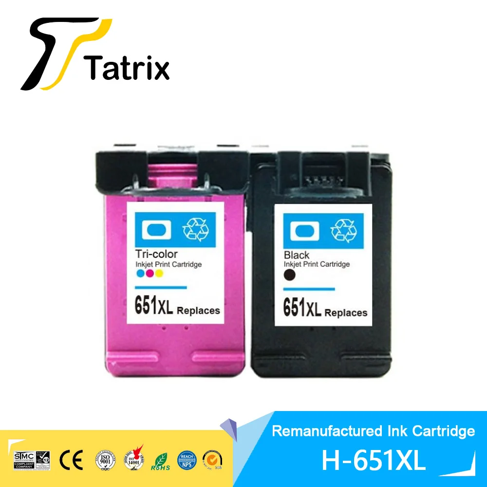 Tatrix восстановленный картридж для HP651 651XL для принтера HP Deskjet 5575 5645 officejet 202 252
Tatrix восстановленный картридж для HP651 651XL для принтера HP Deskjet 5575 5645 officejet 202 252