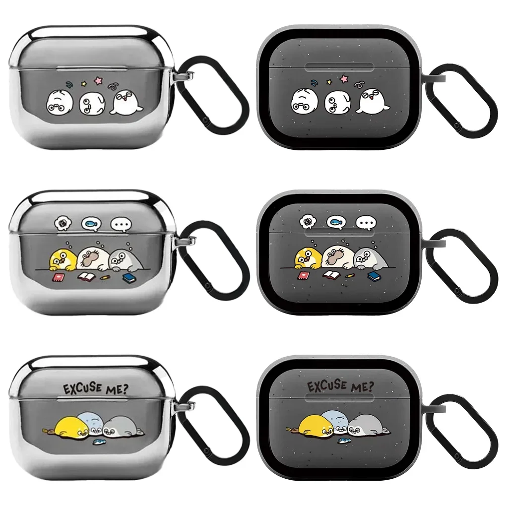 Cartoon Seal Protective Case for AirPods Pro2 Pro 4 3 Pro Earbuds Charging Box Cover with Hook
Cartoon Seal Protective Case for AirPods Pro2 Pro 4 3 Pro Earbuds Charging Box Cover with Hook