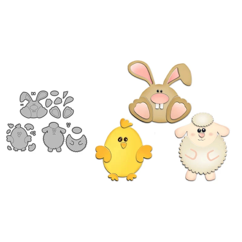 Cute Easter Rabbit Chick Sheep Cutting Dies Embossed Scrapbooking Suppllies DIY Metal Cut Dies For Cards Album Decor
Cute Easter Rabbit Chick Sheep Cutting Dies Embossed Scrapbooking Suppllies DIY Metal Cut Dies For Cards Album Decor