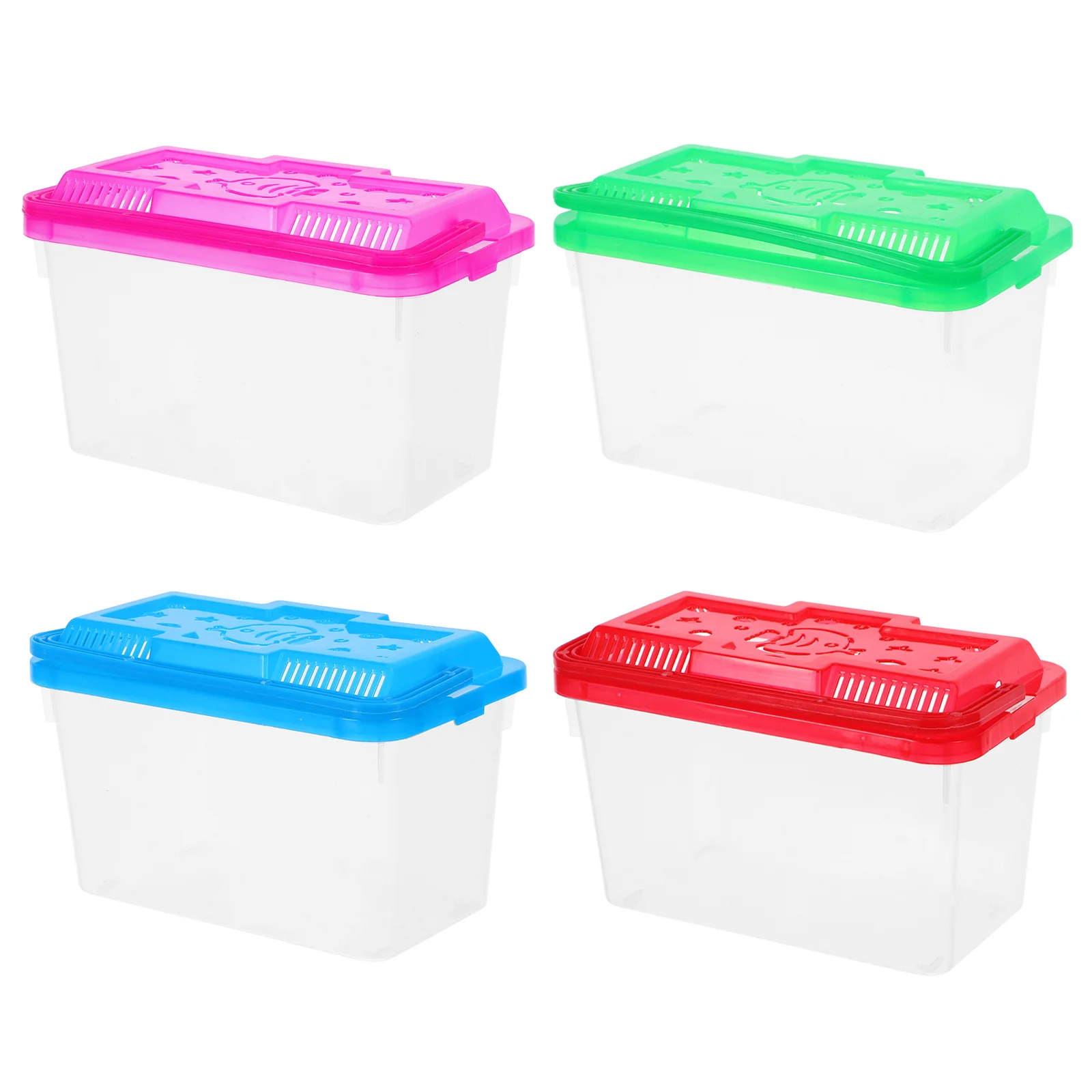 4Pcs Portable Handheld Fish Tank Transparent Plastic Aquarium Box Pet Carrier Breeding Tank for Fish Turtles Reptiles Hamsters
4Pcs Portable Handheld Fish Tank Transparent Plastic Aquarium Box Pet Carrier Breeding Tank for Fish Turtles Reptiles Hamsters