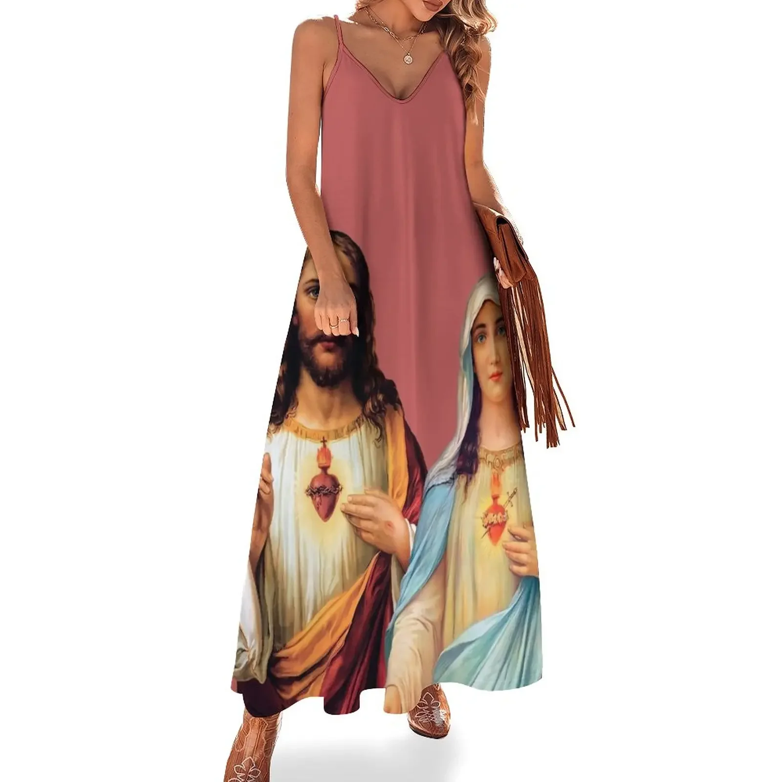 Sacred and Immaculate Hearts - III (Jesus and Mary) transparent background Sleeveless Dress cute dress womans clothing Dress
Sacred and Immaculate Hearts - III (Jesus and Mary) transparent background Sleeveless Dress cute dress womans clothing Dress