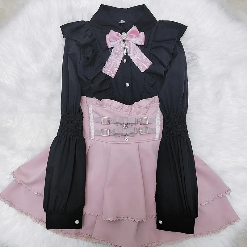 Kawaii Women Shirts Jirai Kei Lolita Y2K Cute Japanese Style Blouse Elegant Long Sleeve Sweet Tops Casual Aesthetic Shirt 2024
Kawaii Women Shirts Jirai Kei Lolita Y2K Cute Japanese Style Blouse Elegant Long Sleeve Sweet Tops Casual Aesthetic Shirt 2024