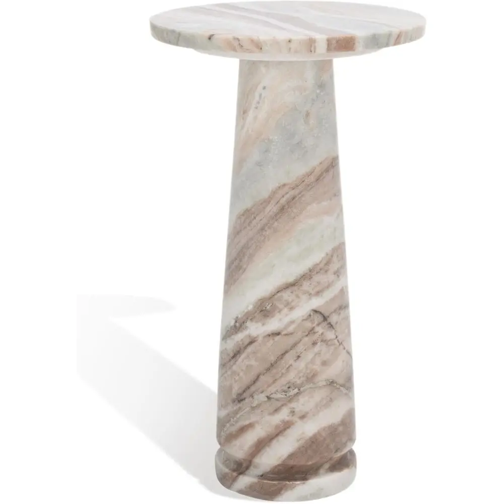 Round Small Accent Table with White and Brown Marble Top
Round Small Accent Table with White and Brown Marble Top