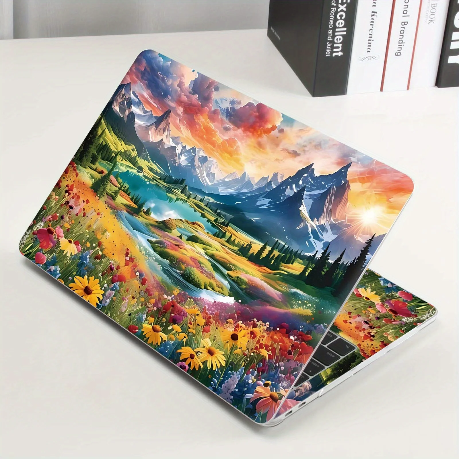 DIY 1 set of 2 colored mountain flower landscape notebook protective stickers,suitable for laptops with a size of 30.48-39.62 cm
DIY 1 set of 2 colored mountain flower landscape notebook protective stickers,suitable for laptops with a size of 30.48-39.62 cm