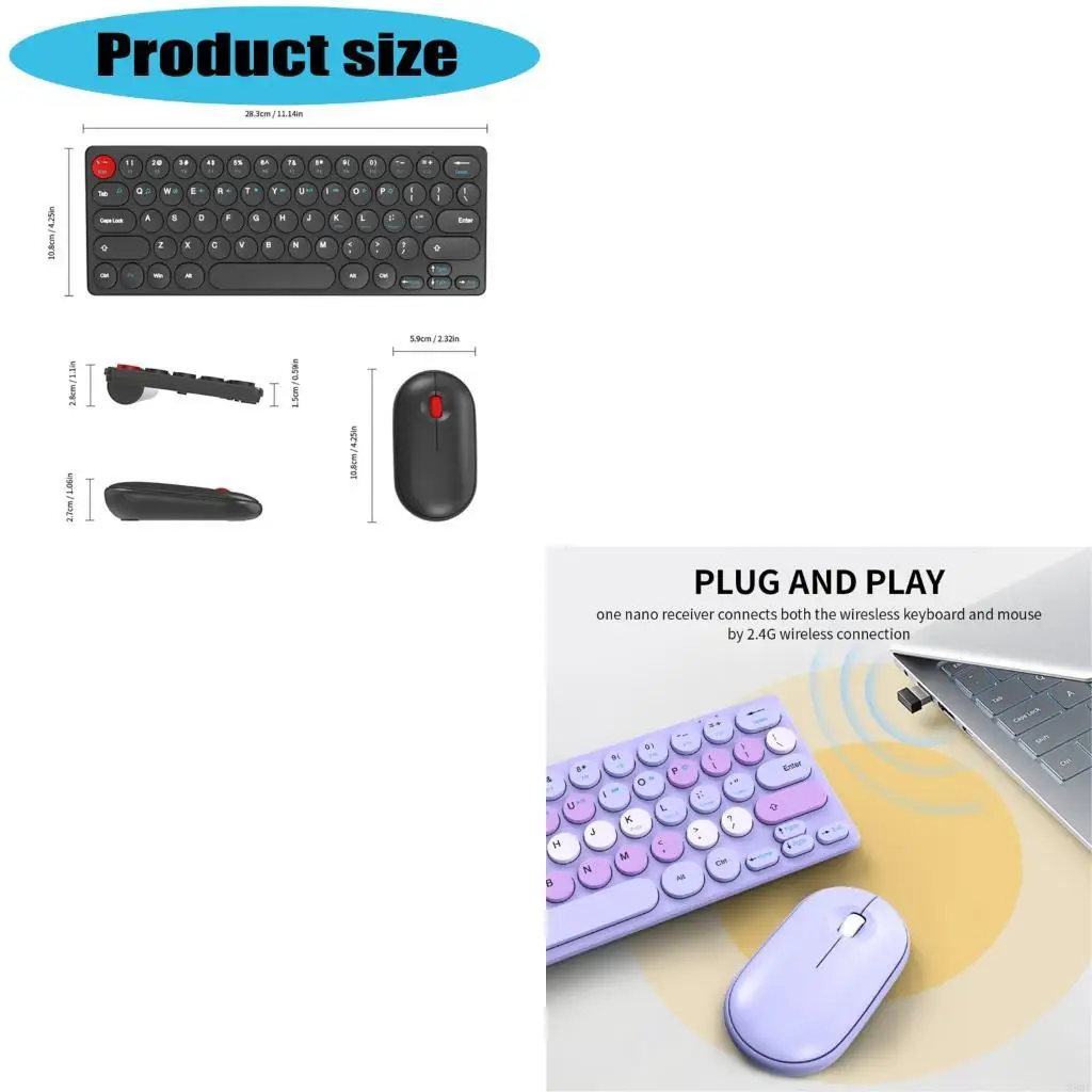 896F Ergonomic Wireless Keyboards Mouse Set Round Keycaps 2.4G Connection Noiseless For Office
896F Ergonomic Wireless Keyboards Mouse Set Round Keycaps 2.4G Connection Noiseless For Office