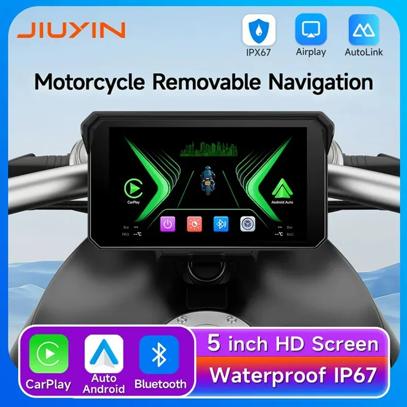 JIUYIN 5inch Waterproof Navigation Motorcycle Carplay Display Screen Portable Motorcycle Wireless Android Auto Removable Monitor
JIUYIN 5inch Waterproof Navigation Motorcycle Carplay Display Screen Portable Motorcycle Wireless Android Auto Removable Monitor