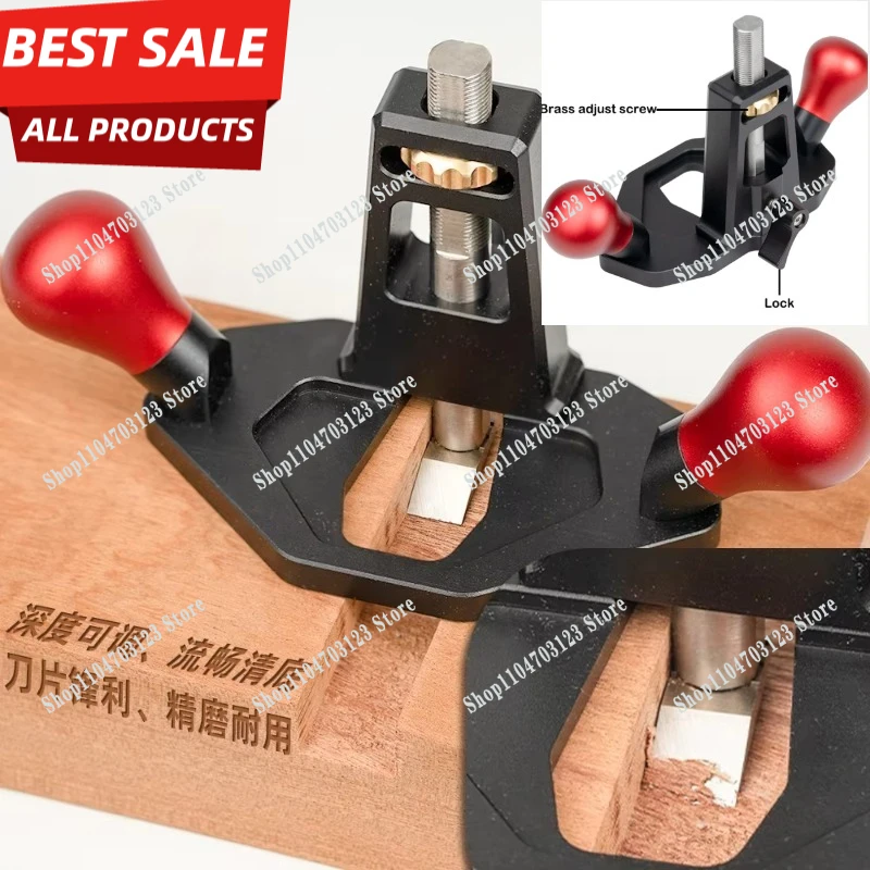 Professional woodworking hand chisel cutting depth adjustable aluminum alloy hand planer router plane
Professional woodworking hand chisel cutting depth adjustable aluminum alloy hand planer router plane