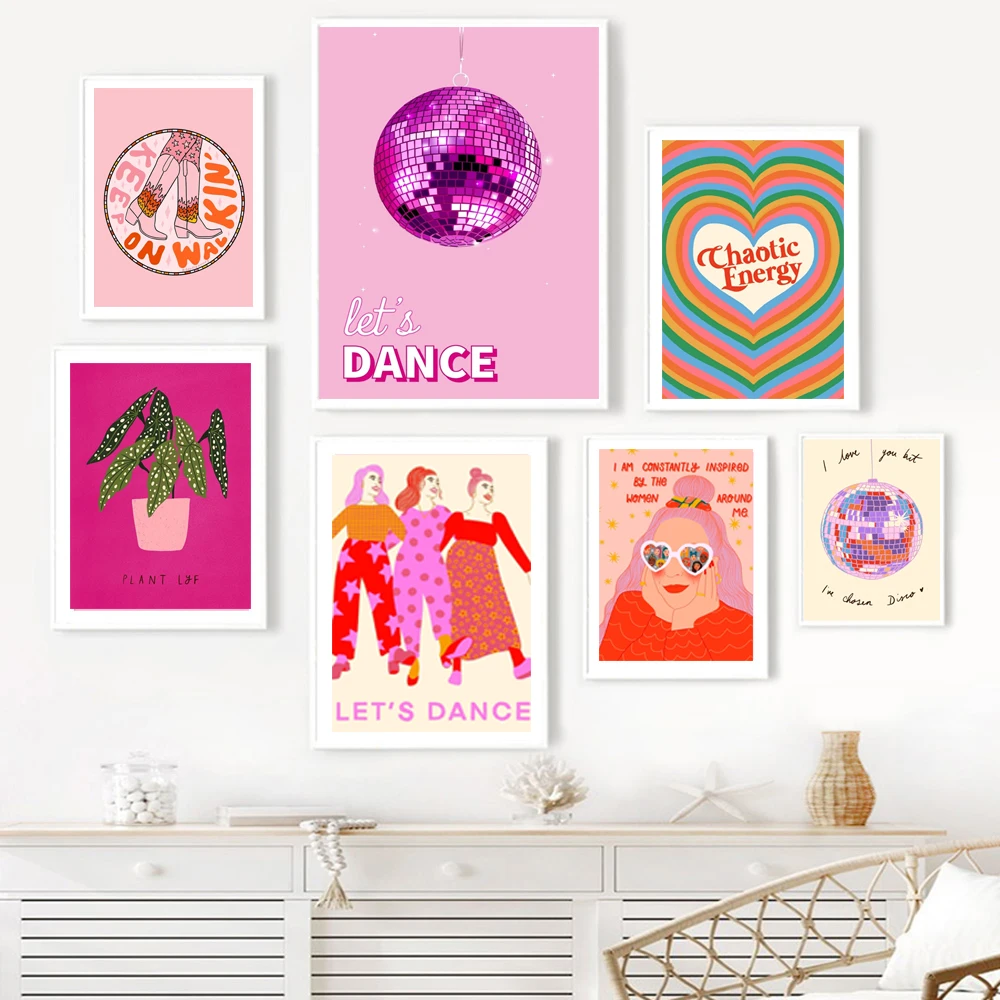 I Love You But I've Chosen Disco Ball Poster Chaotic Energy 70s Heart Wall Art Picture Positive Canvas Painting Retro Home Decor
I Love You But I've Chosen Disco Ball Poster Chaotic Energy 70s Heart Wall Art Picture Positive Canvas Painting Retro Home Decor
