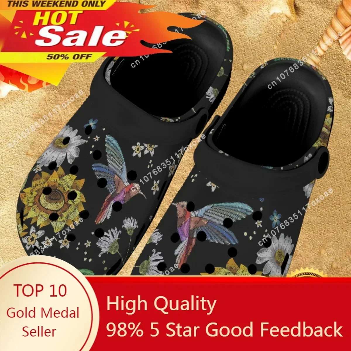 Hummingbird Floral Style Summer Outdoor Sandals Breathable Lightweight Girls Garden Shoes Water Bathroom Slippers for Girls 2023
Hummingbird Floral Style Summer Outdoor Sandals Breathable Lightweight Girls Garden Shoes Water Bathroom Slippers for Girls 2023