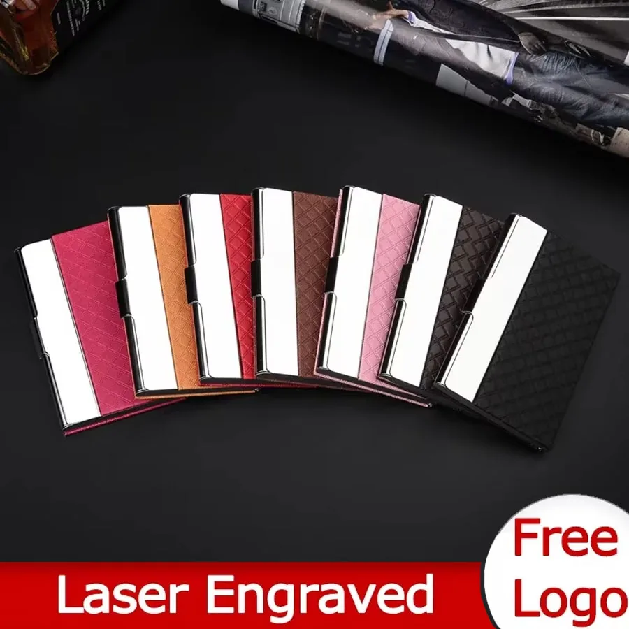 Office Business Logo Carving Business Card Box Credit Card Metal Portable PU Business Card Holder
Office Business Logo Carving Business Card Box Credit Card Metal Portable PU Business Card Holder
