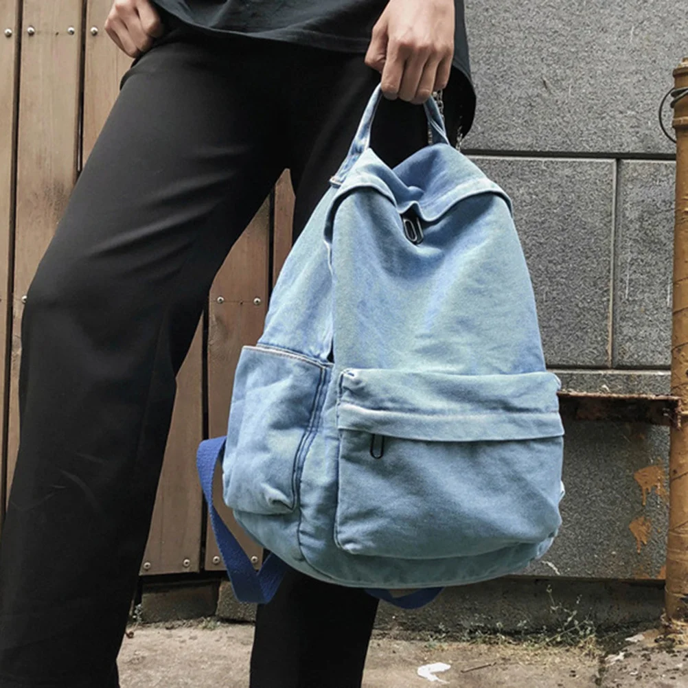 1pc Denim Backpack Lightweight Canvas Rucksack For School Work Travel Daily Use Light Blue Strap Color Random
1pc Denim Backpack Lightweight Canvas Rucksack For School Work Travel Daily Use Light Blue Strap Color Random