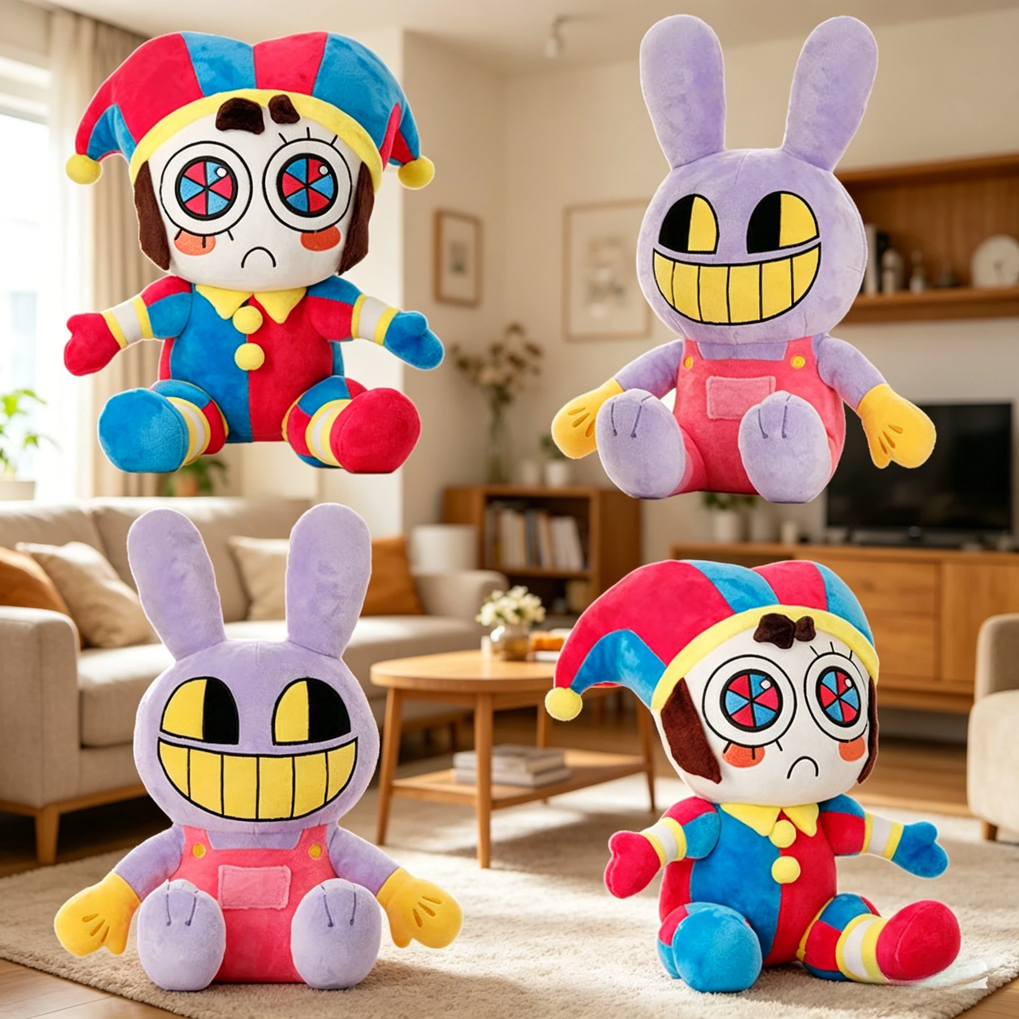 24-45cm The Amazing Plush Doll Adorable Fluffy Stuffed Toy Cartoon Room Decoration Present for Kids Circus Fans Collectible
24-45cm The Amazing Plush Doll Adorable Fluffy Stuffed Toy Cartoon Room Decoration Present for Kids Circus Fans Collectible