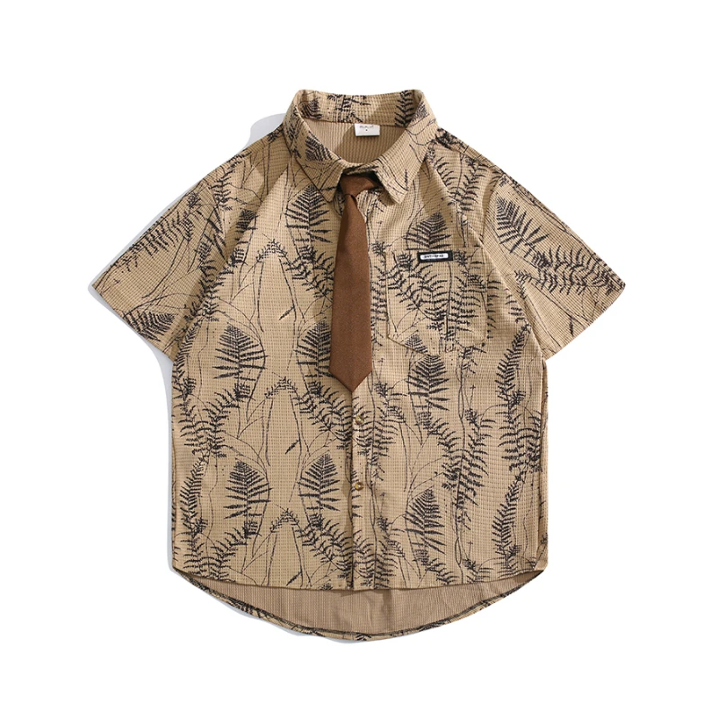 Summer Retro Printed Shirts Fashion Couples Loose Casual High Street Personalized Short-sleeved Tops T-shirts Male Clothes
Summer Retro Printed Shirts Fashion Couples Loose Casual High Street Personalized Short-sleeved Tops T-shirts Male Clothes