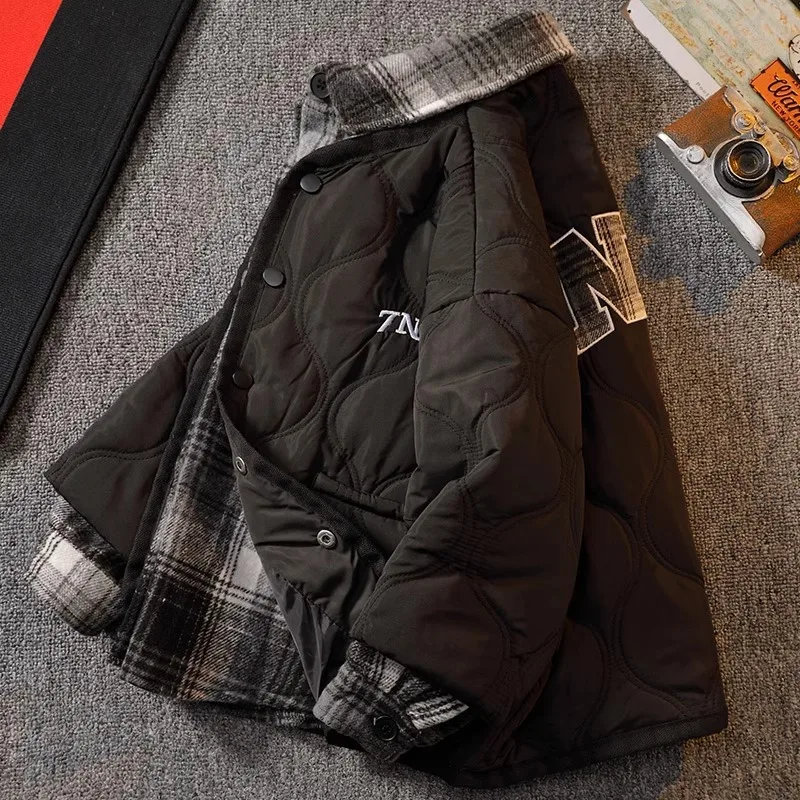 Boys' fake two piece cotton jacket, new autumn and winter jacket shirt, stylish casual, thick and warm outer cotton jacket
Boys' fake two piece cotton jacket, new autumn and winter jacket shirt, stylish casual, thick and warm outer cotton jacket