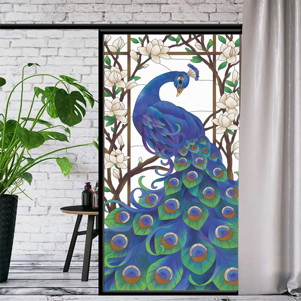 Static Cling Window Film Privacy Heat Control Anti UV Blocking Window Stickers Peacock Decorative Frosted Window Film
Static Cling Window Film Privacy Heat Control Anti UV Blocking Window Stickers Peacock Decorative Frosted Window Film