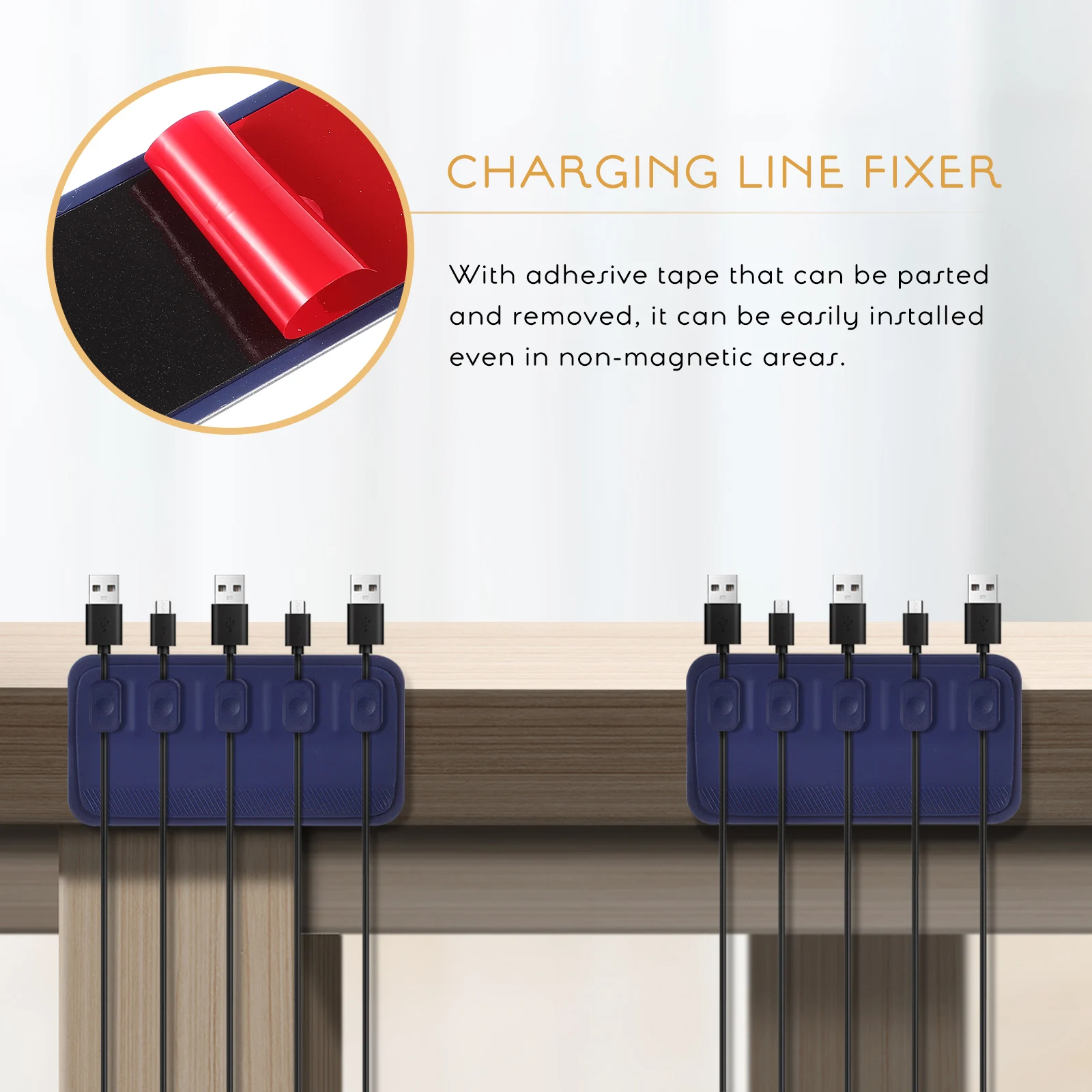 2 set 2 Sets Magnetic Cable Holder Desk Cord Organizer Fixing Clips Wire Management Tools For Office Home Computer 
2 set 2 Sets Magnetic Cable Holder Desk Cord Organizer Fixing Clips Wire Management Tools For Office Home Computer