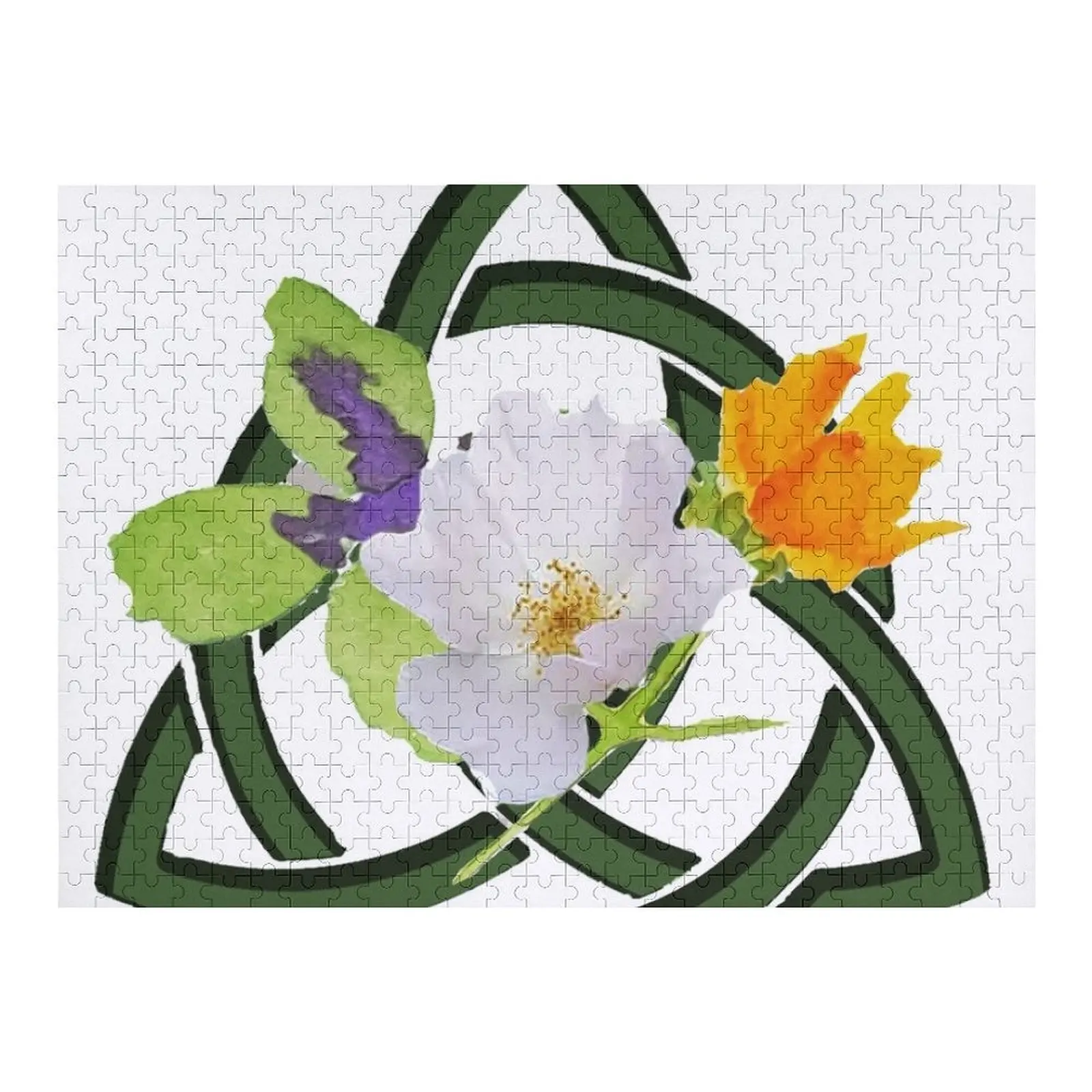 Celtic knot with Green, White and Gold Flowers Jigsaw Puzzle For Children Personalized Gift Ideas Custom Gifts Puzzle
Celtic knot with Green, White and Gold Flowers Jigsaw Puzzle For Children Personalized Gift Ideas Custom Gifts Puzzle