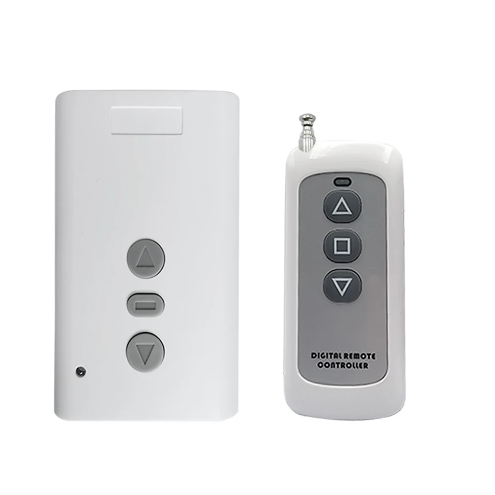 Up/stop/down 433MHZ AC 220V 2 CH Relay Intelligent Remote Control Switch for Home Automation Electric Curtain Lifting
Up/stop/down 433MHZ AC 220V 2 CH Relay Intelligent Remote Control Switch for Home Automation Electric Curtain Lifting