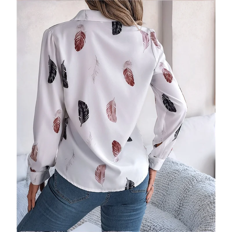 ASDS-Blouse For Women Long Sleeve Casual Work Shirt Elegant Printed Lapel Loose Fit Tunic Office Wear Top
ASDS-Blouse For Women Long Sleeve Casual Work Shirt Elegant Printed Lapel Loose Fit Tunic Office Wear Top