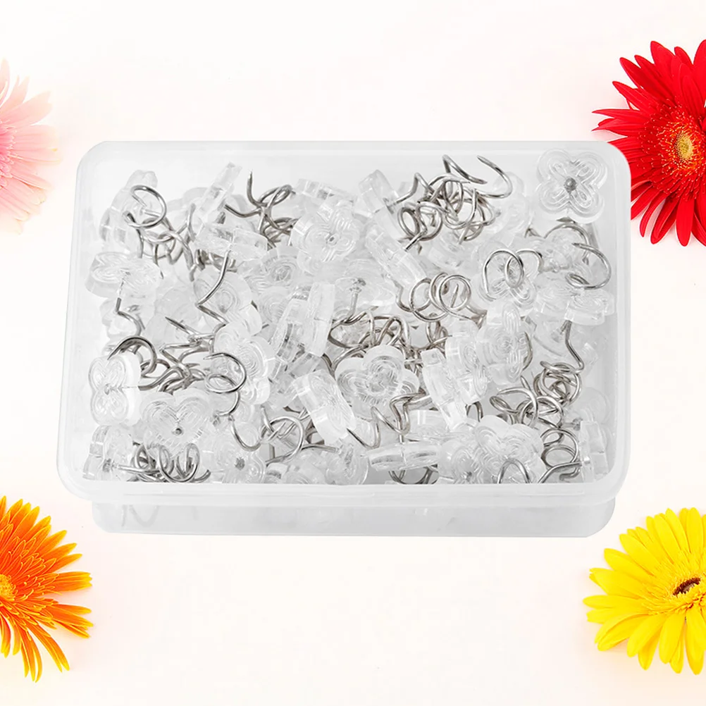 100Pcs Flower Shaped Sofa Skirt Nails Transparent ABS Stainless Steel Pins Bedskirt Fixation Nail for Upholstery Cushions
100Pcs Flower Shaped Sofa Skirt Nails Transparent ABS Stainless Steel Pins Bedskirt Fixation Nail for Upholstery Cushions