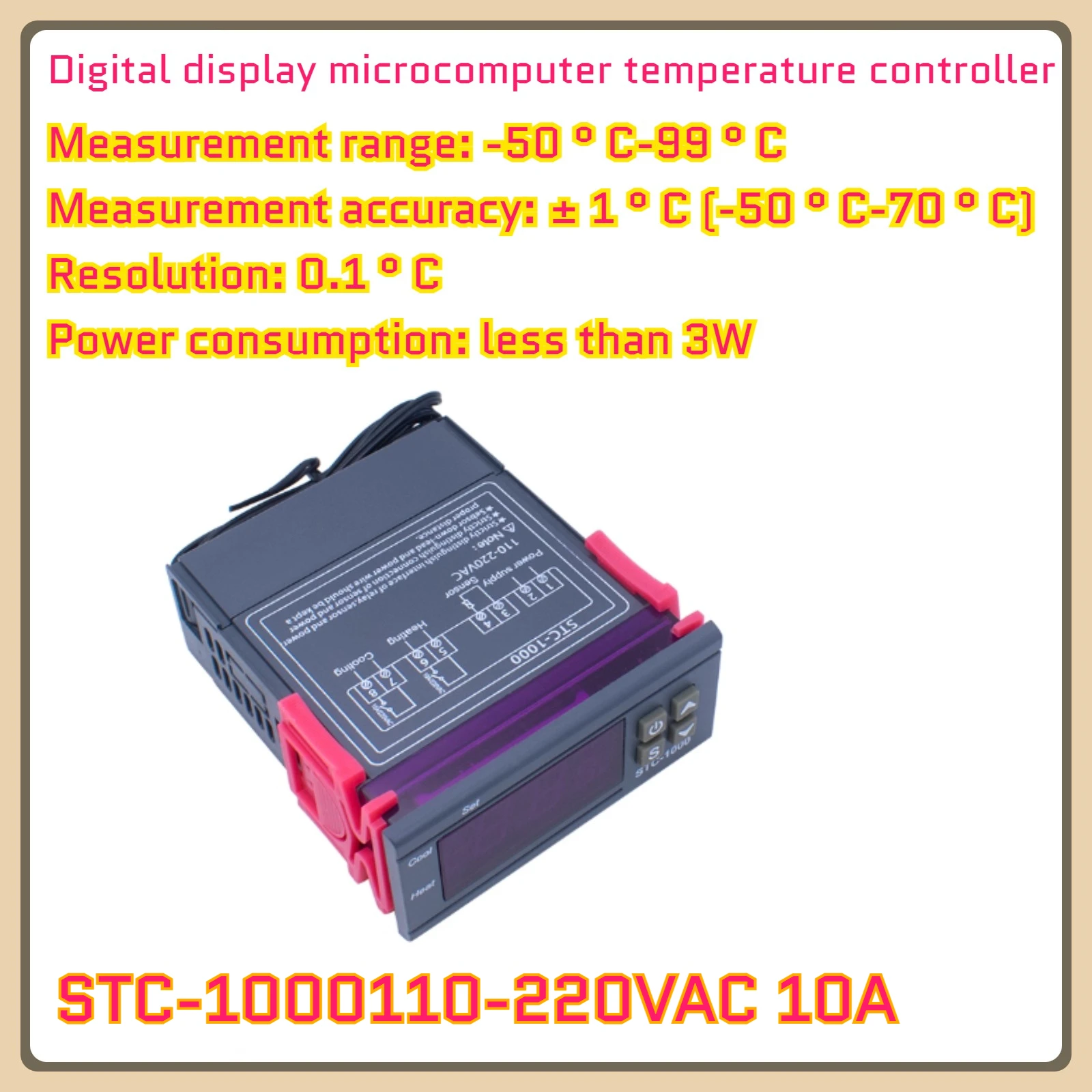 STC-1000 цифровой регулятор температуры с датчиком NTC 12 В 24 В термостат для нагрева и охлаждения для аквариумного инкубатора
STC-1000 цифровой регулятор температуры с датчиком NTC 12 В 24 В термостат для нагрева и охлаждения для аквариумного инкубатора