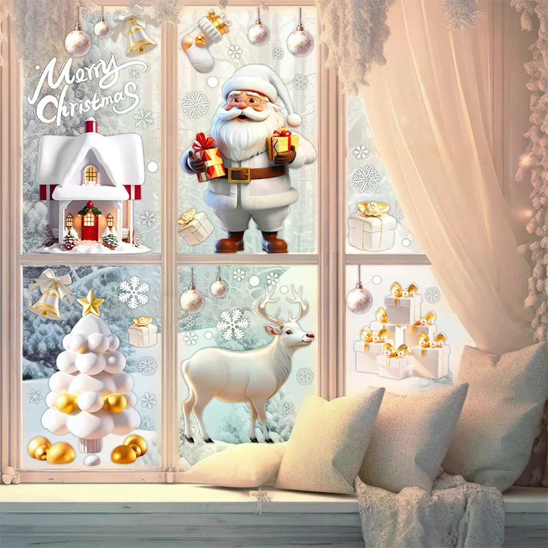 Christmas Snowman Snowflake Santa Claus Home Party Decoration Stickers Electrostatic Glass Window Wall Decals New Year
Christmas Snowman Snowflake Santa Claus Home Party Decoration Stickers Electrostatic Glass Window Wall Decals New Year