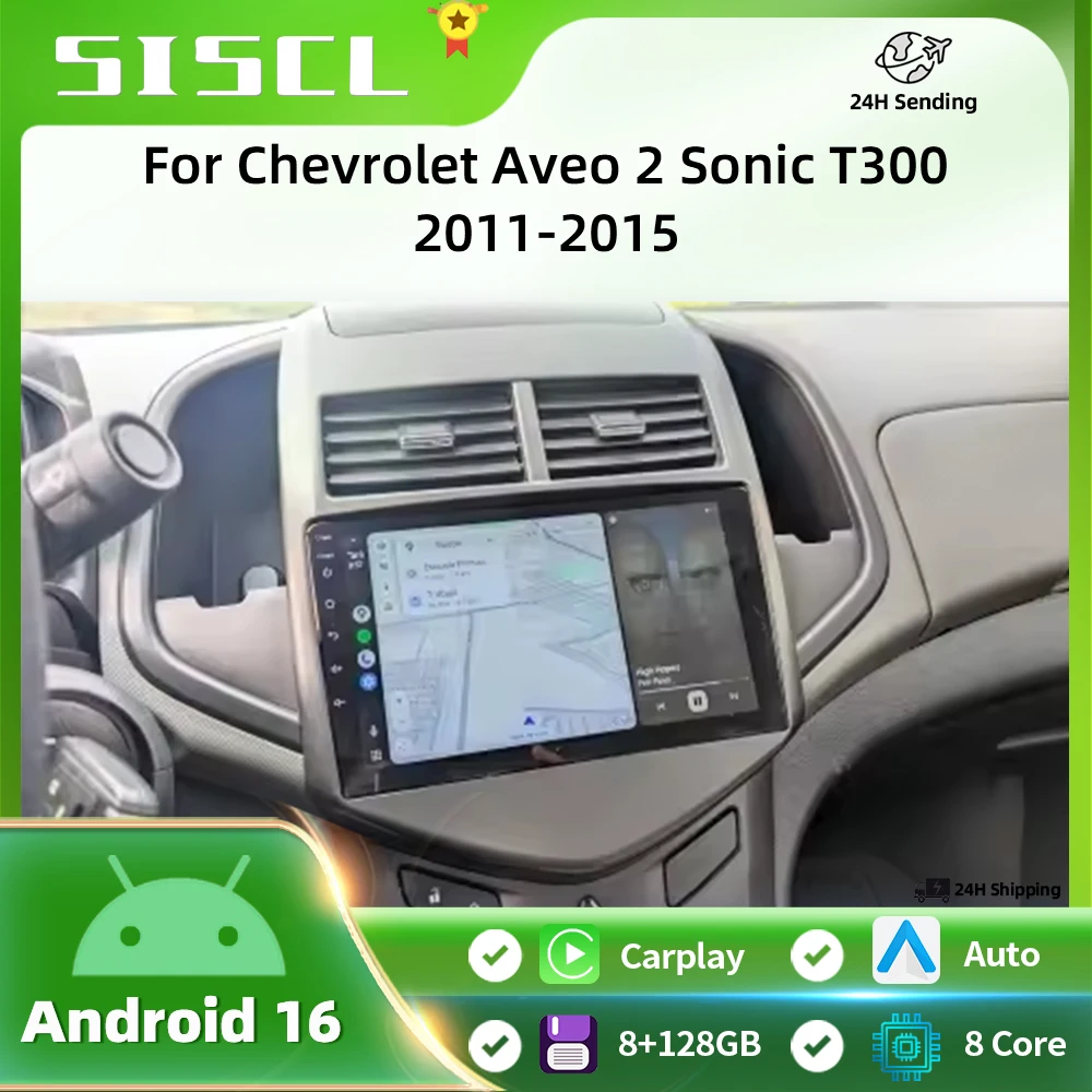 Android 16 Carplay Auto For Chevrolet Aveo 2 Sonic T300 2011 2012 2013 2014 2015 Car Radio GPS Stereo Multimedia Player 2din DSP
Android 16 Carplay Auto For Chevrolet Aveo 2 Sonic T300 2011 2012 2013 2014 2015 Car Radio GPS Stereo Multimedia Player 2din DSP