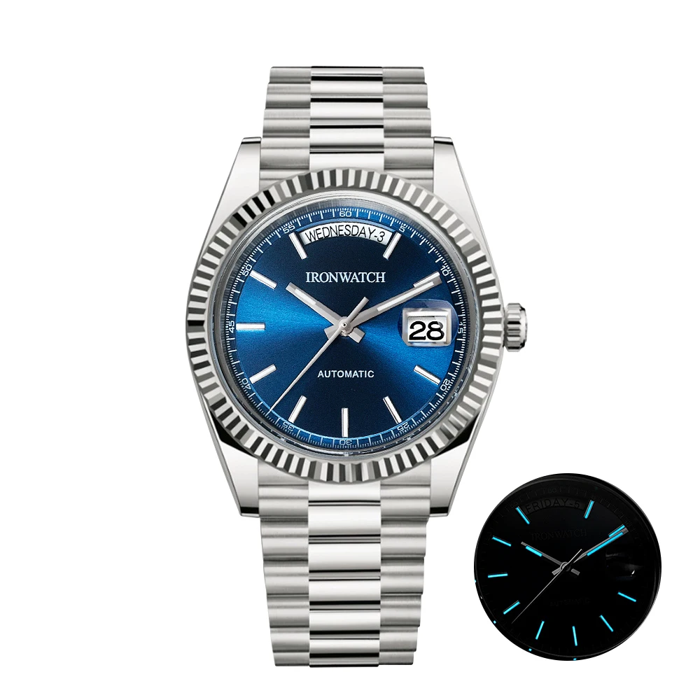 IRONWATCH Luxury 40mm Men's Wrist Watch Stainless Steel Automatic Machinery AR Sapphire Glass 10Bar Waterproof
IRONWATCH Luxury 40mm Men's Wrist Watch Stainless Steel Automatic Machinery AR Sapphire Glass 10Bar Waterproof