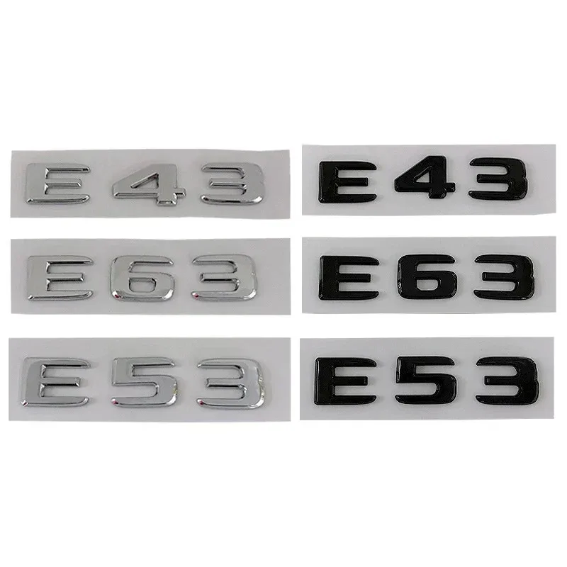 3D ABS black chrome letters car sticker rear trunk emblem badge for Mercedes AMG E class W213 W212 E43 E53 E63 logo accessories
3D ABS black chrome letters car sticker rear trunk emblem badge for Mercedes AMG E class W213 W212 E43 E53 E63 logo accessories