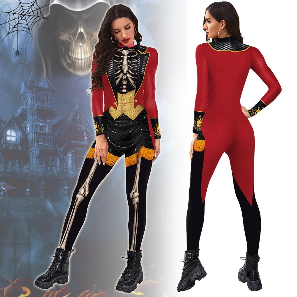 3D Printed Skull Cosplay Jumpsuit Show Women Clown Christmas Party Zenti Halloween Party Bodysuit
3D Printed Skull Cosplay Jumpsuit Show Women Clown Christmas Party Zenti Halloween Party Bodysuit