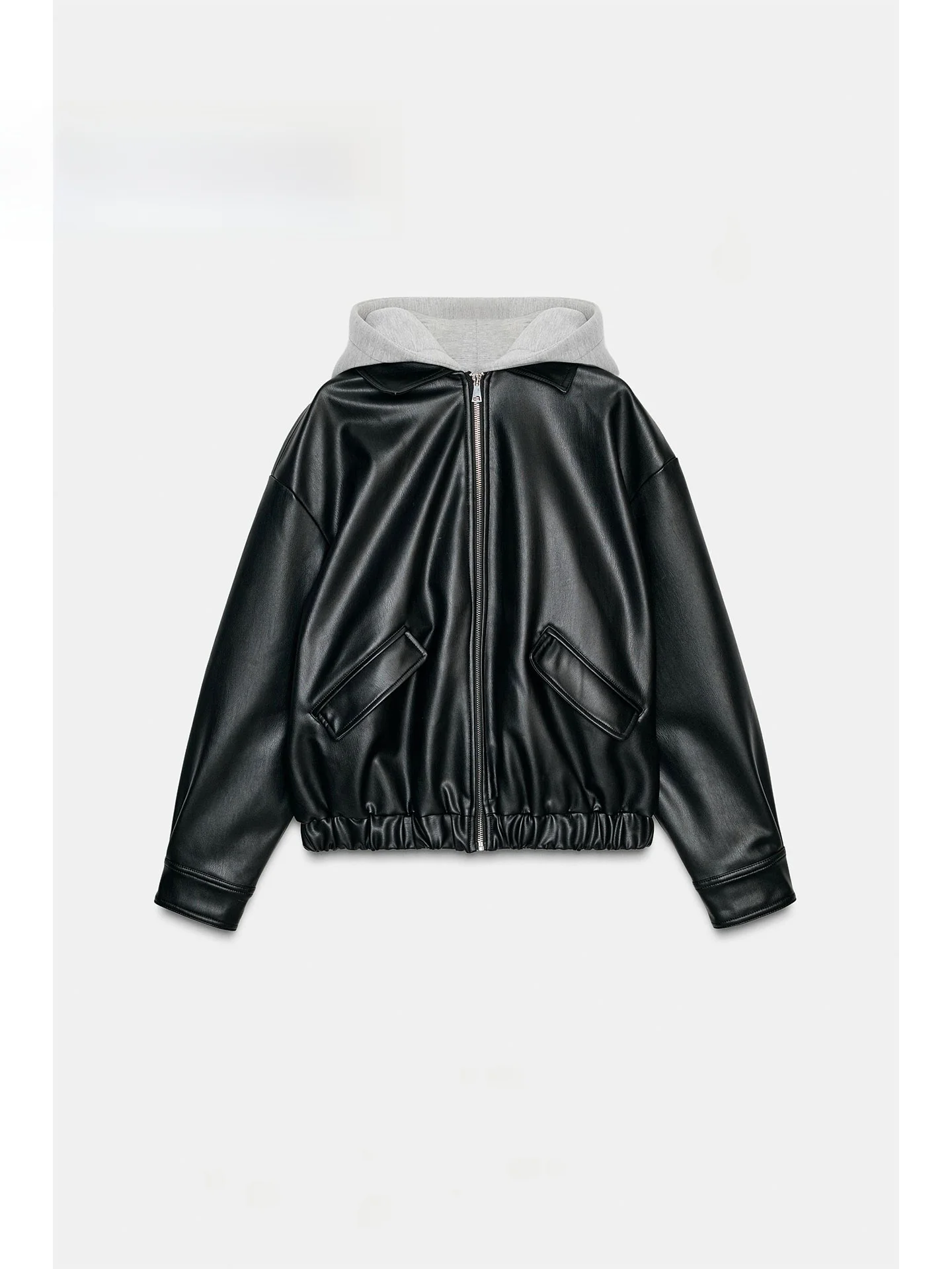 Cool Casual Leather Effect Jaet Women's Loose Patchwork Winter New Sle Commute Wind Long Sve Zipper Hooded Coat
Cool Casual Leather Effect Jaet Women's Loose Patchwork Winter New Sle Commute Wind Long Sve Zipper Hooded Coat