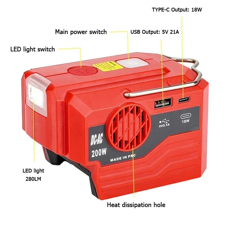 Инвертор литиевой батареи 120 В/220 В, инверторный адаптер для литиевой батареи Milwaukee 18 В, портативный уличный инвертор
Инвертор литиевой батареи 120 В/220 В, инверторный адаптер для литиевой батареи Milwaukee 18 В, портативный уличный инвертор