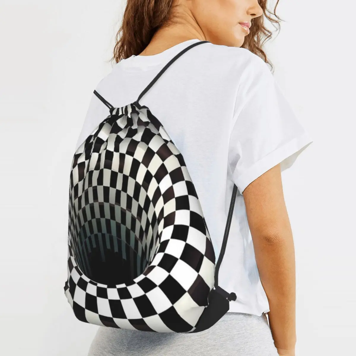 Hollow Hole - Chess Geometry Visual Backpacks Fashion Drawstring Bundle Pocket Sports Bag Book Bags for Travel Students
Hollow Hole - Chess Geometry Visual Backpacks Fashion Drawstring Bundle Pocket Sports Bag Book Bags for Travel Students