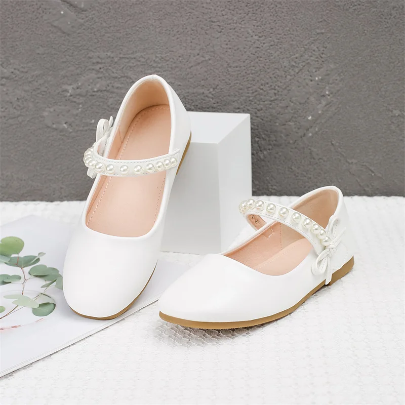 New Girls Leather Shoes Children's Flat White Shoes Girls Flower Pearls Girls School Party Dress Shoes Boat Shoes 3
New Girls Leather Shoes Children's Flat White Shoes Girls Flower Pearls Girls School Party Dress Shoes Boat Shoes 3