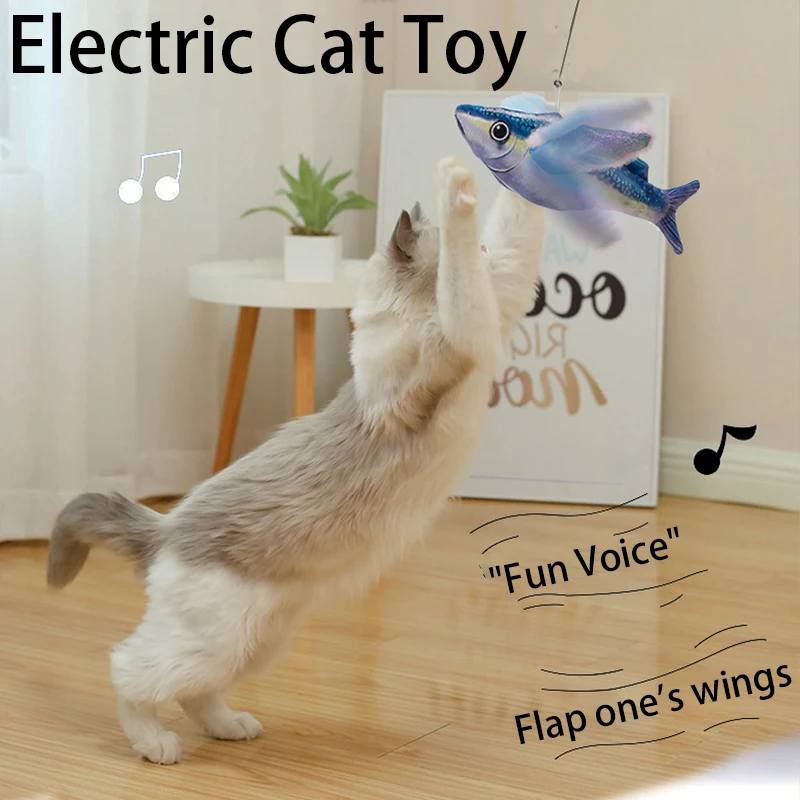 Hangable Electric Fly Fish Cat Interaction Toy Plush Vivid Chirping Simulation Cat Toy Touch-Activated USB Fish Toy Indoor Cats
Hangable Electric Fly Fish Cat Interaction Toy Plush Vivid Chirping Simulation Cat Toy Touch-Activated USB Fish Toy Indoor Cats