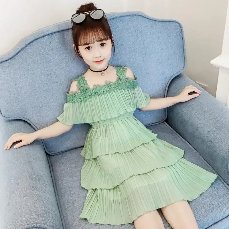 Girls Casual Dresses Off-the-shoulder Dress with Lace Lace and Halter Kids Dresses for Girls Evening Dresses
Girls Casual Dresses Off-the-shoulder Dress with Lace Lace and Halter Kids Dresses for Girls Evening Dresses