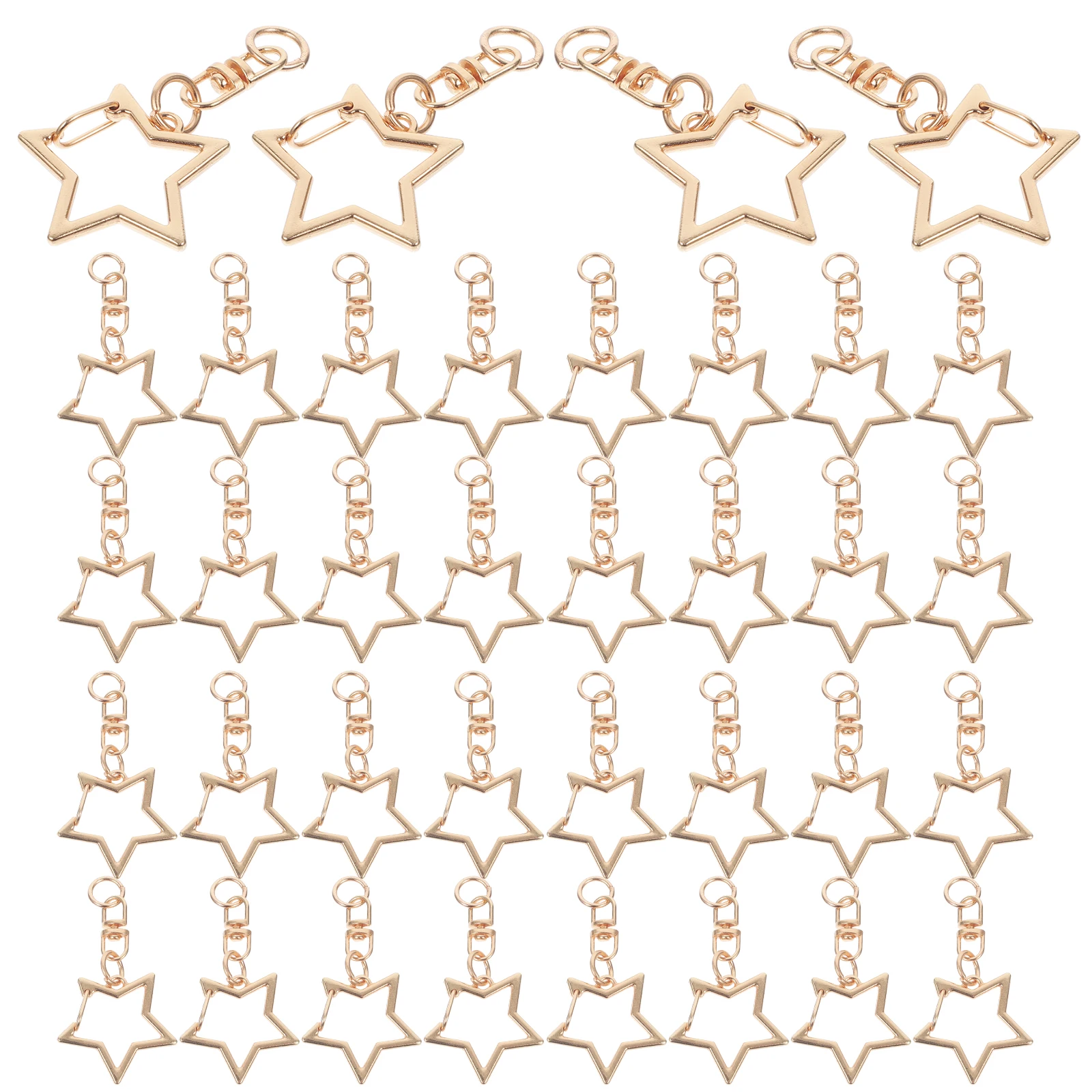 60pcs Zinc Alloy Pentagram Star Keychain Snap Hooks Clasp Lanyard Swivel Hook for DIY Crafts Bulk Key Rings Accessories
60pcs Zinc Alloy Pentagram Star Keychain Snap Hooks Clasp Lanyard Swivel Hook for DIY Crafts Bulk Key Rings Accessories