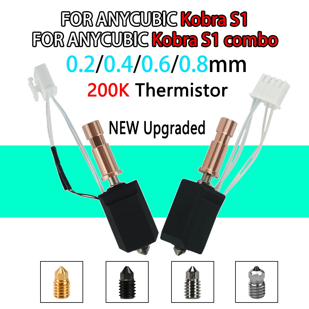 Для Anycubic Kobra S1 Hotend 200k обновленная керамическая нагревательная насадка Kobra S1 Combo Hotend 24 В 48 Вт быстрый нагрев Kobra S1 аксессуар
Для Anycubic Kobra S1 Hotend 200k обновленная керамическая нагревательная насадка Kobra S1 Combo Hotend 24 В 48 Вт быстрый нагрев Kobra S1 аксессуар