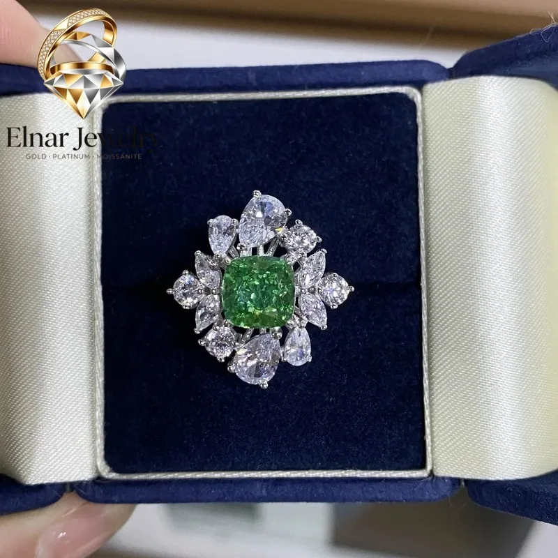 Ювелирные изделия Elnar: Роскошное женское кольцо из цельной платины PT950 с аквамарином и бриллиантами, 3 карата, с муассанитом
Ювелирные изделия Elnar: Роскошное женское кольцо из цельной платины PT950 с аквамарином и бриллиантами, 3 карата, с муассанитом