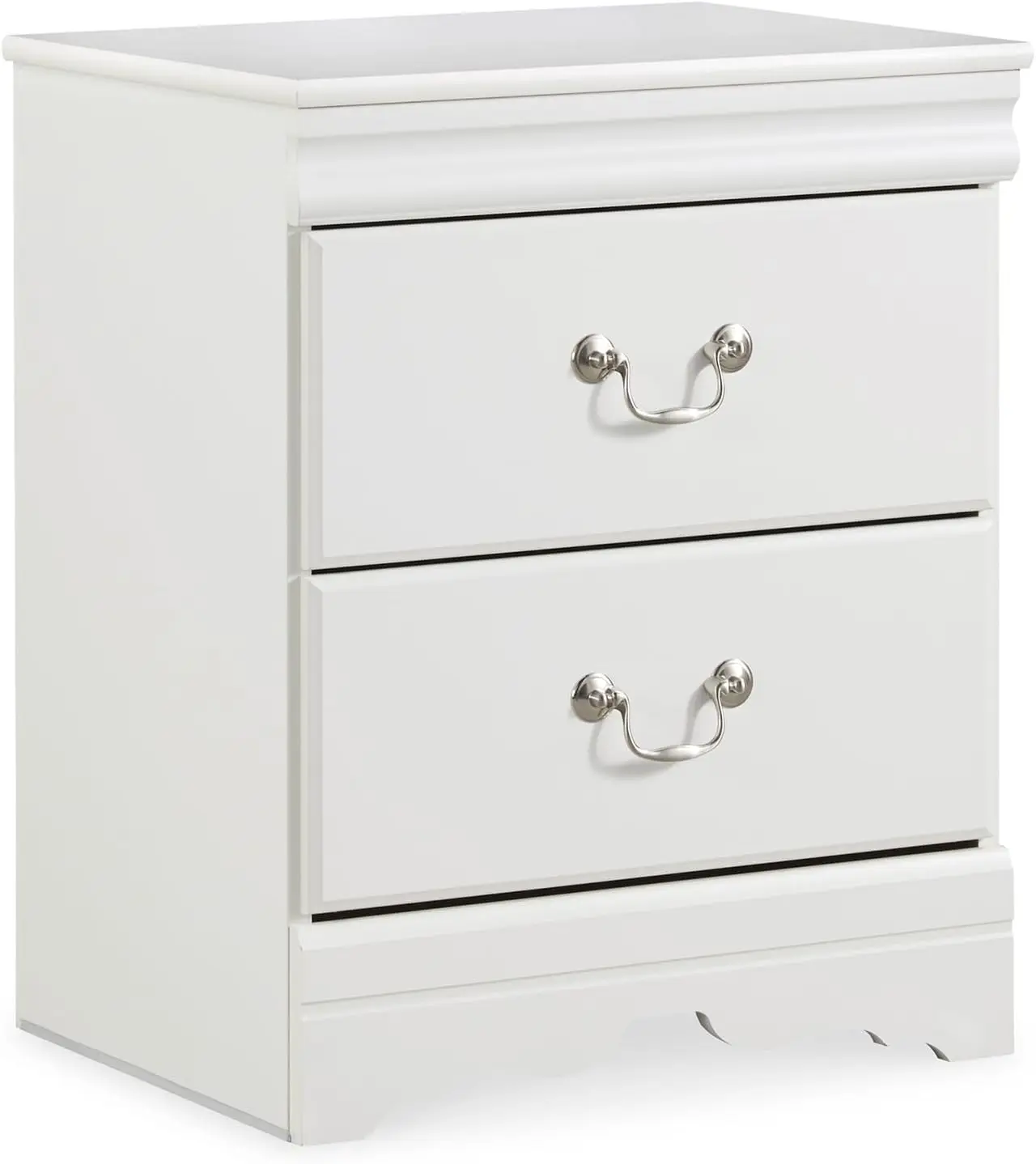 Traditional White 2-Drawer Nightstand for Kids, 25" Tall, Farmhouse Style
Traditional White 2-Drawer Nightstand for Kids, 25" Tall, Farmhouse Style