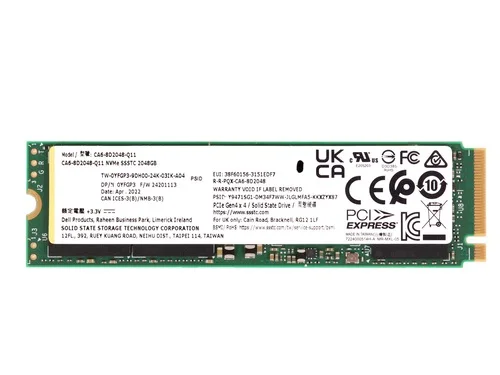 Твердотельный накопитель Dell YFGP3 (Lite-On / Ssstc CA6-8D2048-Q11) — 2 ТБ — M2 2280 — PCIe NVMe Gen 40 x4 — RoHS — используемый, как новый
Твердотельный накопитель Dell YFGP3 (Lite-On / Ssstc CA6-8D2048-Q11) — 2 ТБ — M2 2280 — PCIe NVMe Gen 40 x4 — RoHS — используемый, как новый