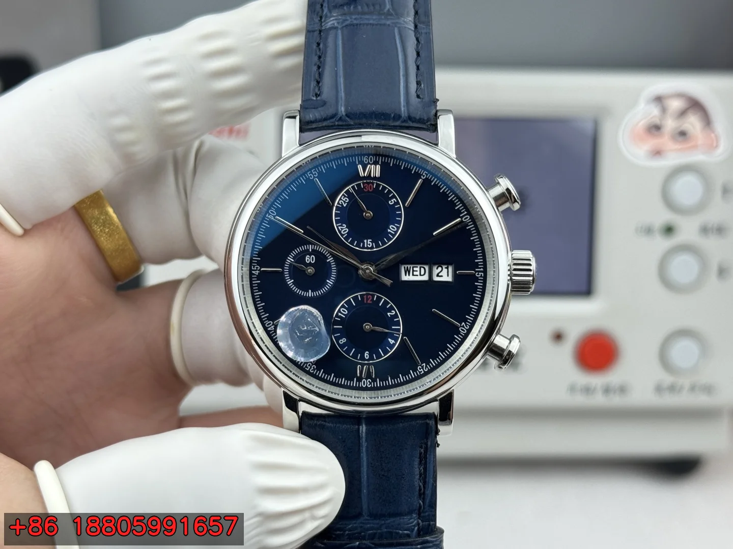Men's Automatic Self-Wind Mechanical Chronograph Watch Leather Strap Stainless Steel Case 42mm Dress Business Day Date Week Round Wristwatch
Men's Automatic Self-Wind Mechanical Chronograph Watch Leather Strap Stainless Steel Case 42mm Dress Business Day Date Week Round Wristwatch