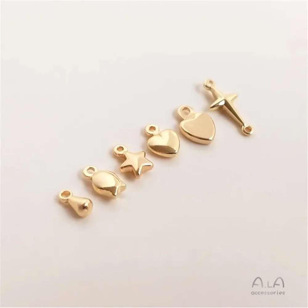 14K Gold Color Five-pointed Star Peach Heart-shaped Water Drop Extension Chain Tail Chain Pendant Diy Jewelry Pendant Accessorie
14K Gold Color Five-pointed Star Peach Heart-shaped Water Drop Extension Chain Tail Chain Pendant Diy Jewelry Pendant Accessorie
